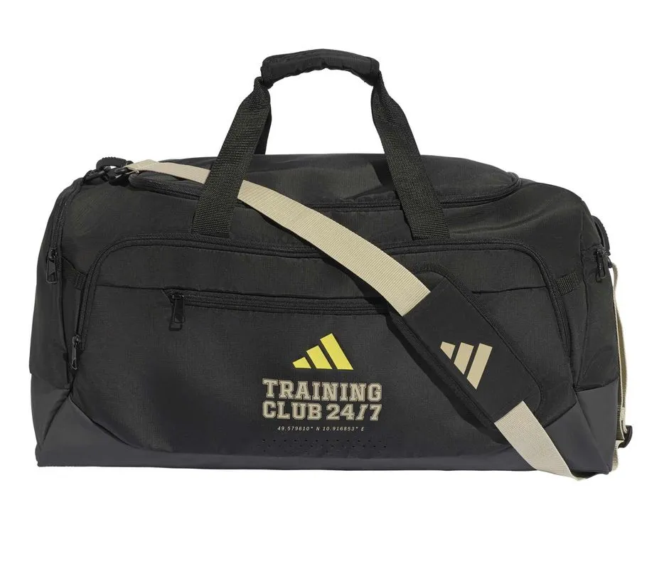 Adidas Training Defender Graphic Duffle Medium - black/khaki three/pure lemon