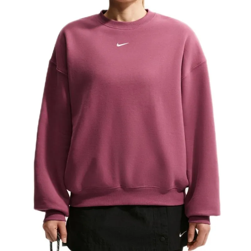 Nike Studio Fleece Medium Weight Oversized Crew - pink smoke/sail