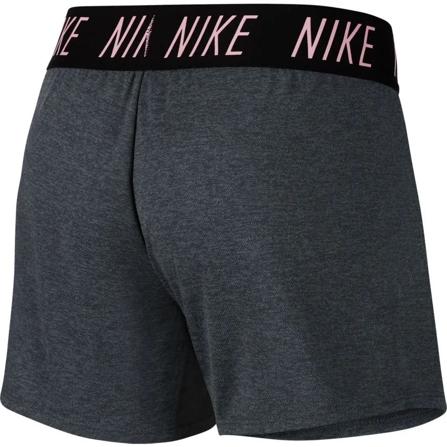 Nike Girls Dry Training Shorts - carbon heather/pink
