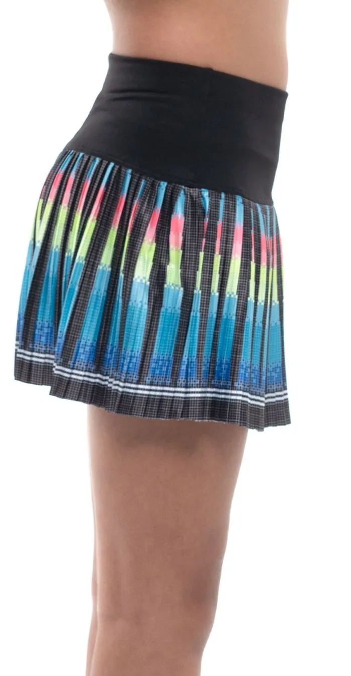 Lucky in Love Square Are You? Squared Up Pleated Skirt Girls - black