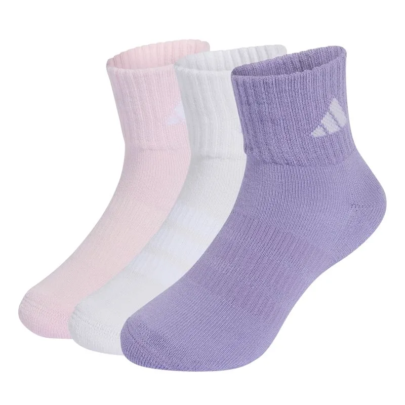 Adidas Kids Cushioned Ankle 3P - magic lilac/white/clear pink Adidas Kids Cushioned Ankle 3P - magic lilac/white/clear pink