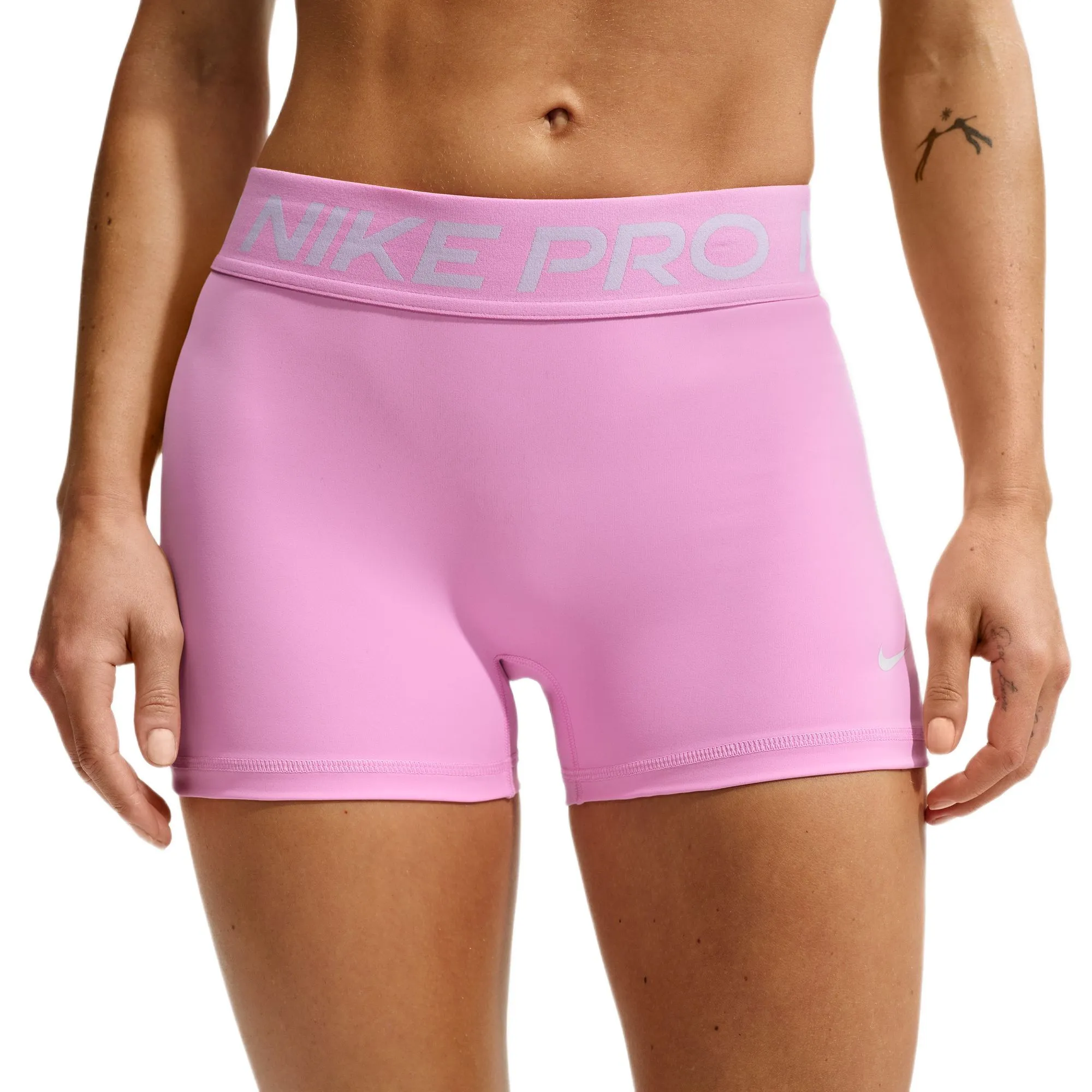 Nike Pro Dri-Fit 365 Mid-Rise 3in - pink rise/white Nike Pro Dri-Fit 365 Mid-Rise 3in - pink rise/white