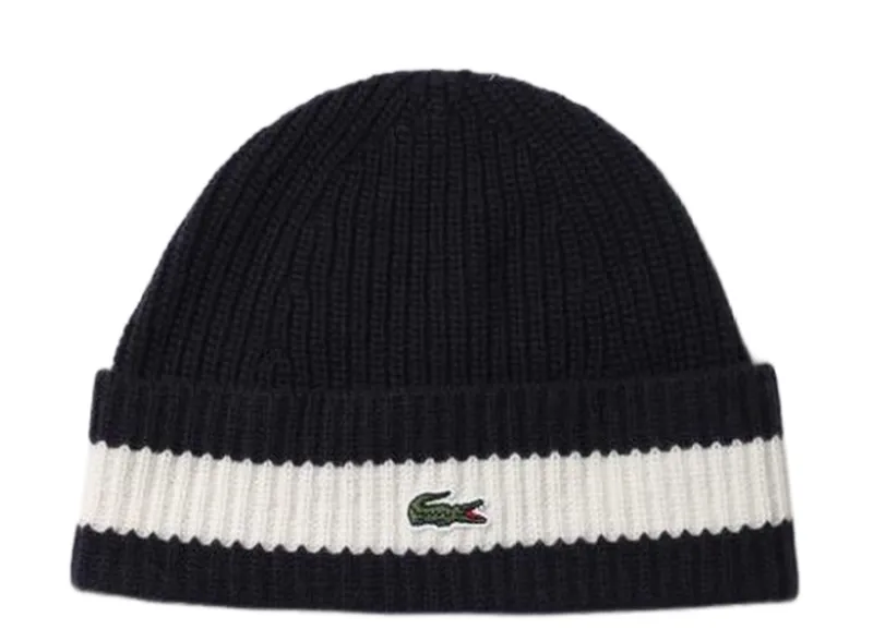 Lacoste Ribbed Wool Beanie
