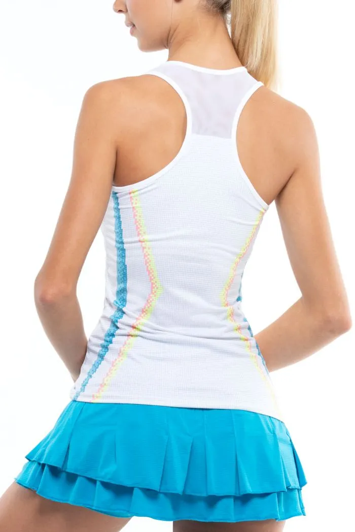 Lucky in Love Square Are You? Tank w/Bra Women - white