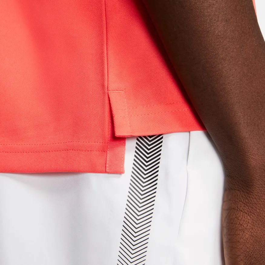 Nike Court Dry Polo Pique - ember glow/white/white