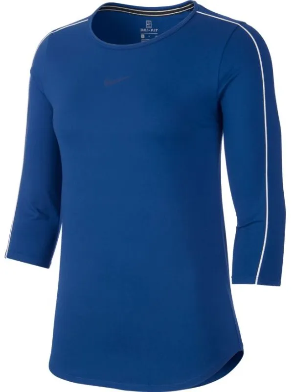 Nike Court Women 3/4 Sleeve Top - indigo force/white/white/indigo force
