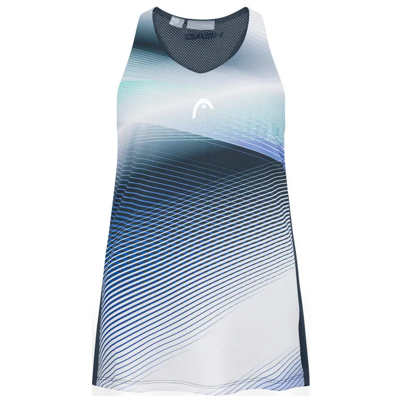 Head Agility Tank - navy/print perf