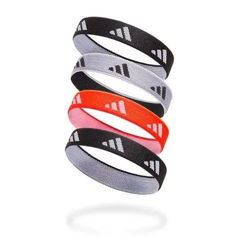 Opaska Adidas Hair Ties 4P - black/white/solar red