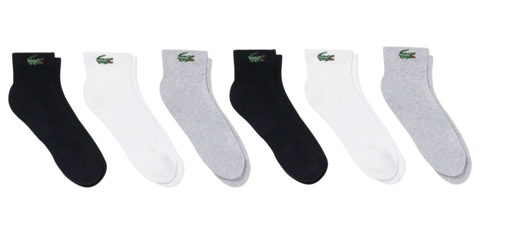 Lacoste Socks 6P - white/grey/black Lacoste Socks 6P - white/grey/black