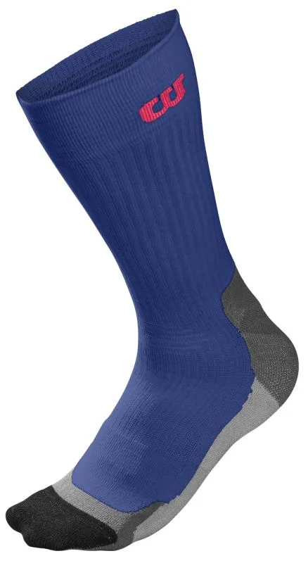 Wilson Men's Color High-End Crew Sock 1pr/pk - 1 para/mazarine blue/neon red