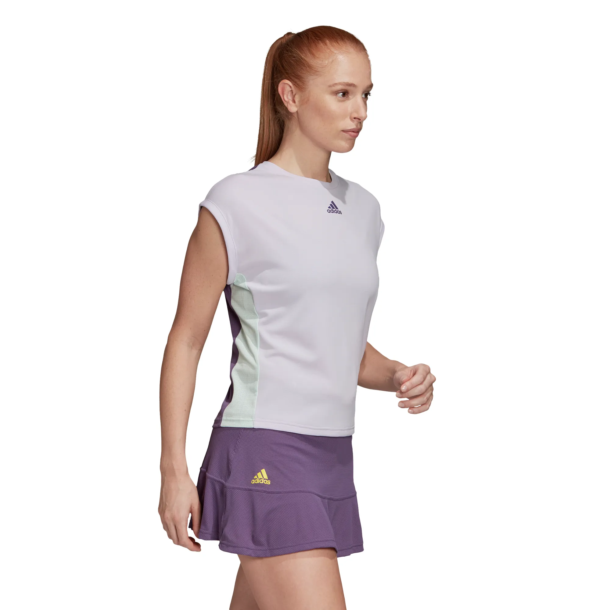 Adidas Women Tee Heat Ready - purple tint/tech purple