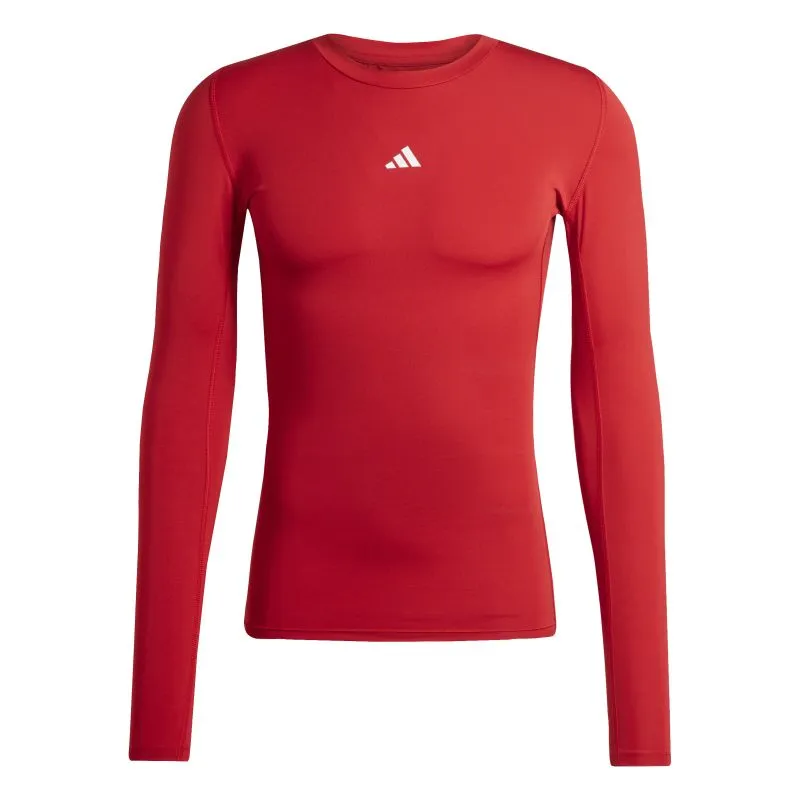 Adidas Techfit Aeroready Long Sleeve - red Adidas Techfit Aeroready Long Sleeve - red
