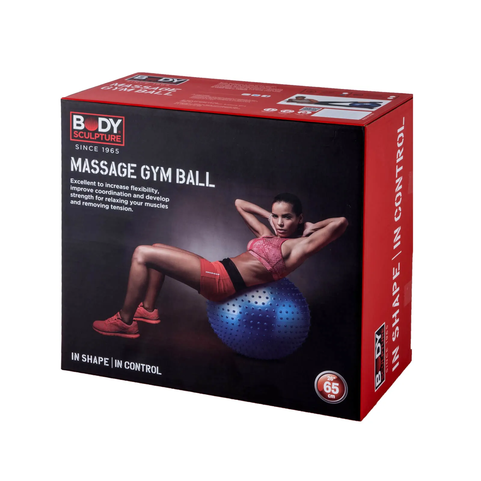 Body Sculpture Massage Gym Ball 65cm - blue