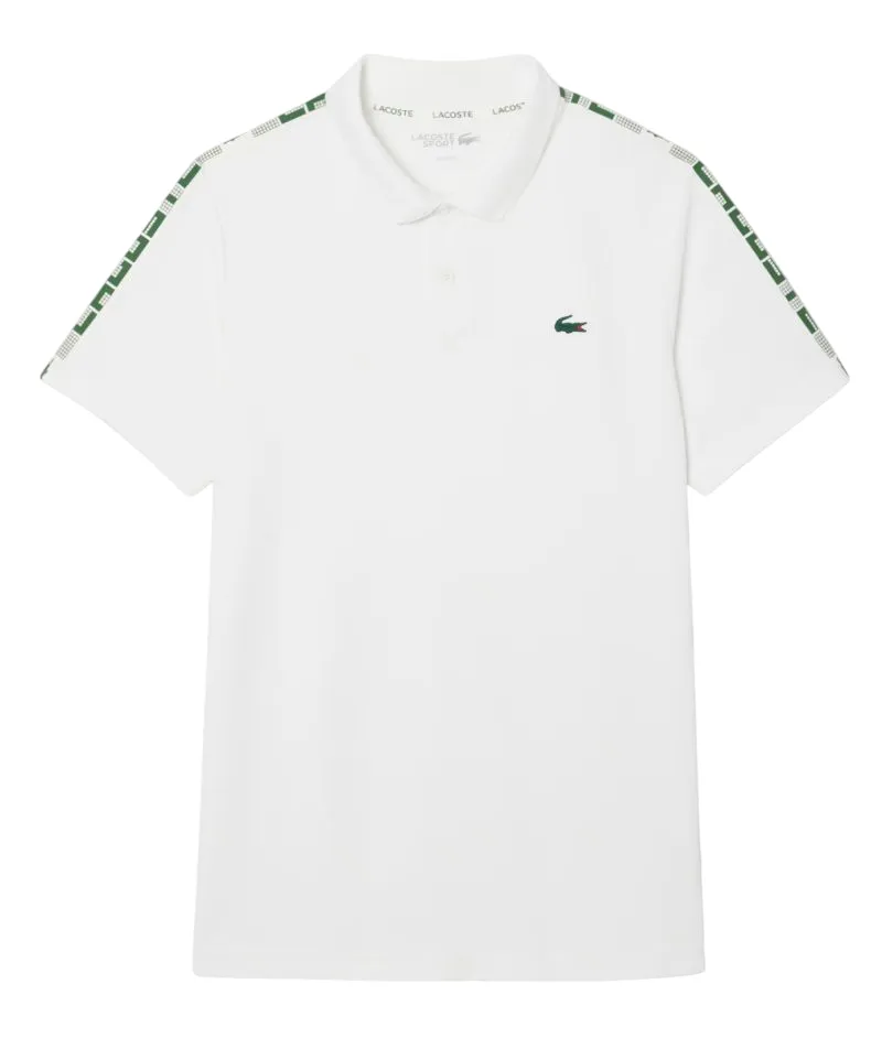 Lacoste Ultra Dry Branded Stripe Tennis - white