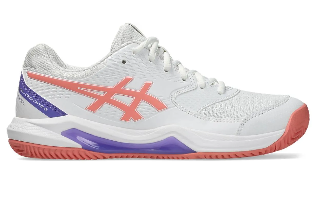 Asics Gel-Dedicate 8 Padel - white/guava