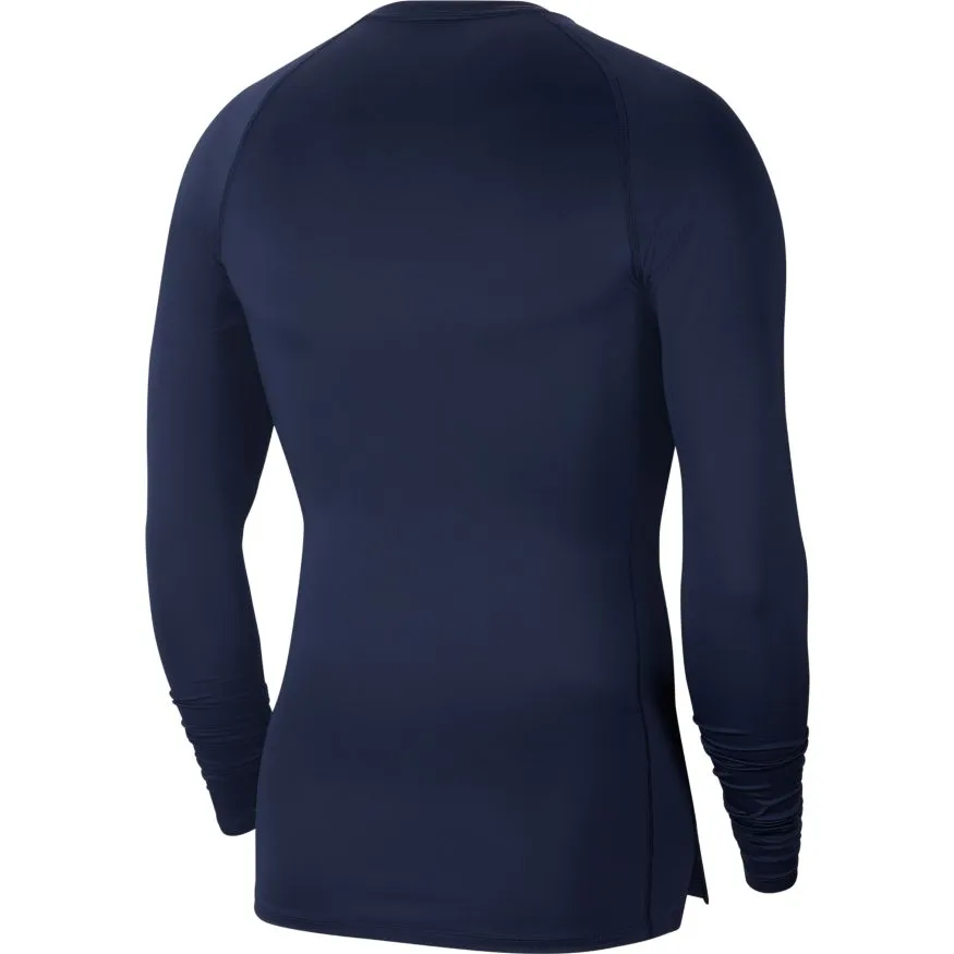 nike-pro-top-ls-tight-obisidian-white-2 Nike Pro Top LS Tight - obisidian/white