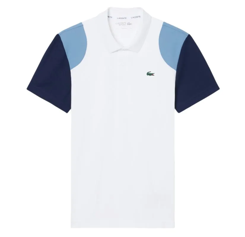 Lacoste Ultra Dry Colour-Block Sport - white/blue/navy blue