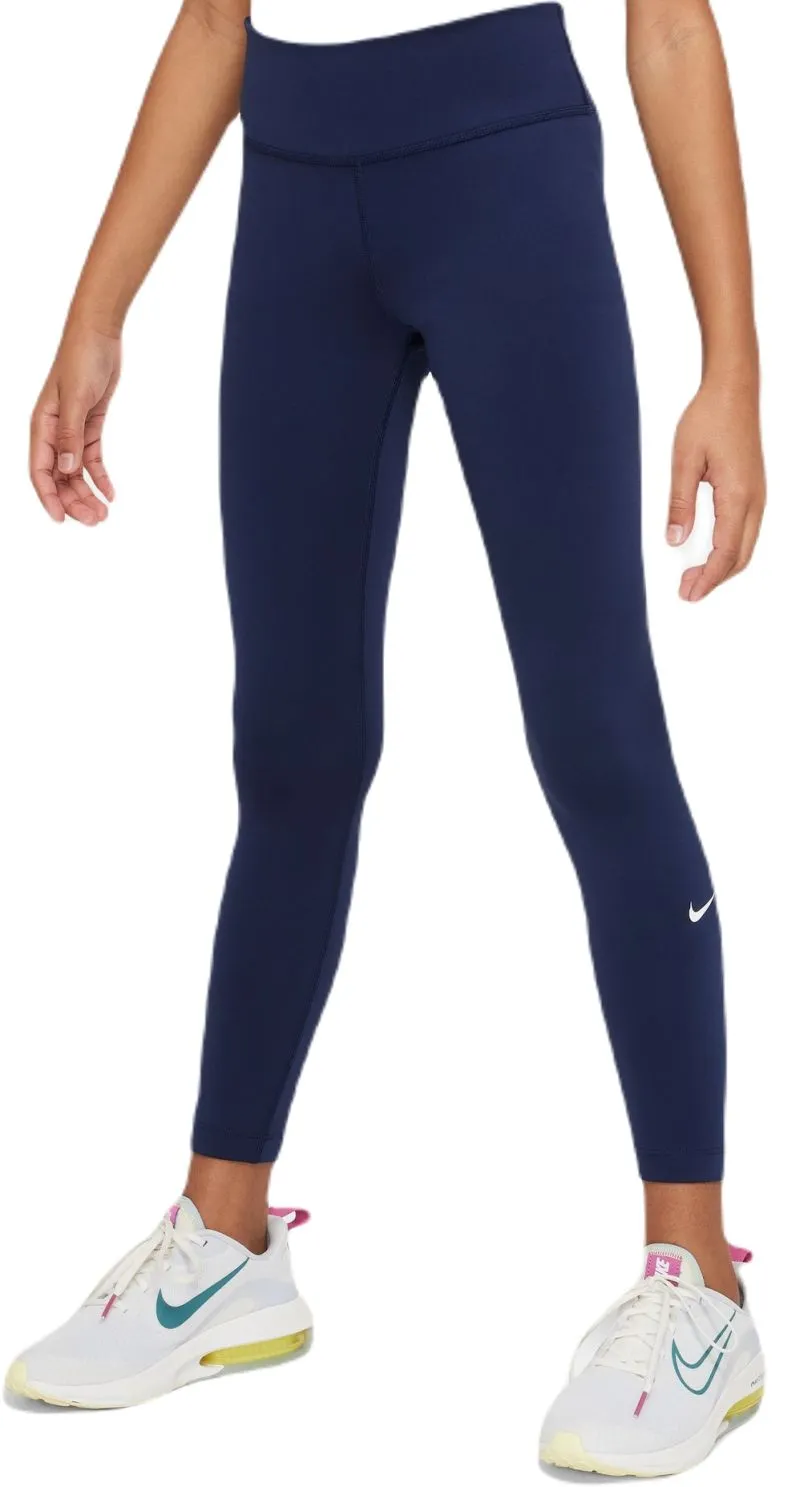 Nike Girls Dri-Fit One Legging - midnight navy/white