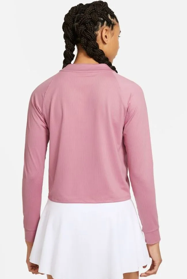 Nike Court Dri-Fit Victory Top LS W - elemental pink/white
