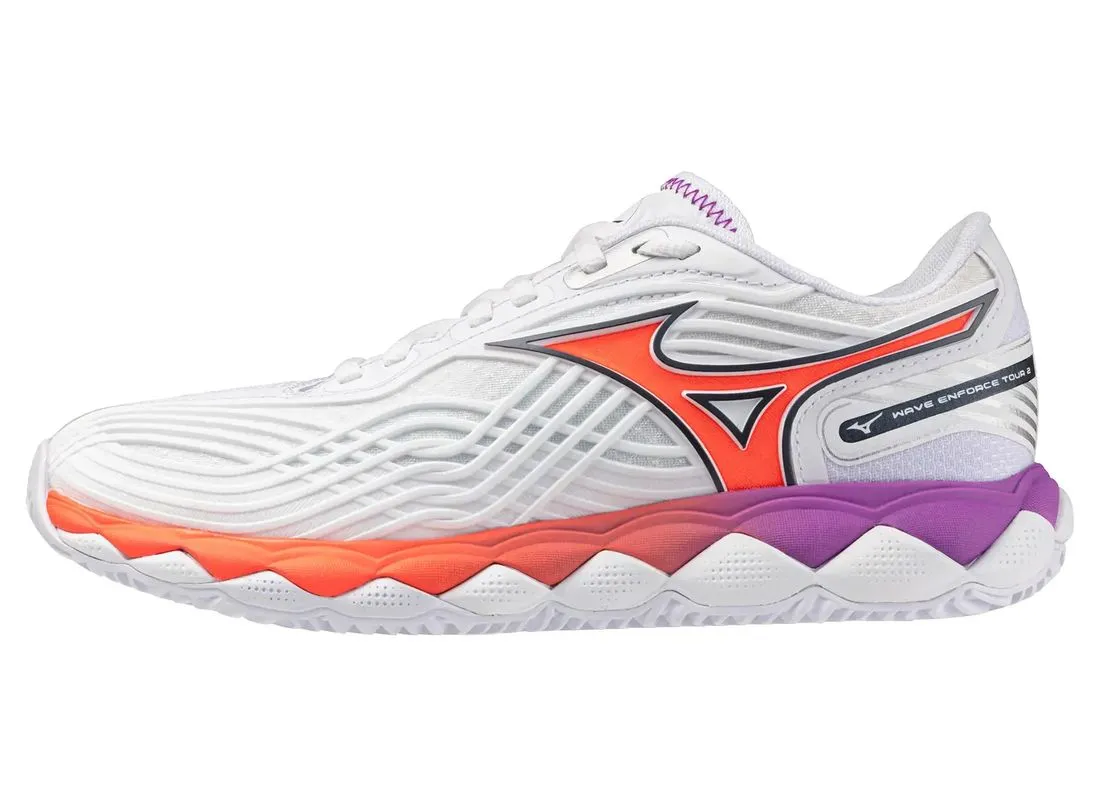 Mizuno Wave Enforce Tour 2 CC - white/lava orange/dahlia Mizuno Wave Enforce Tour 2 CC - white/lava orange/dahlia