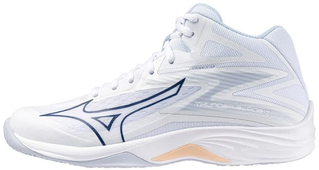 ThunderBladeZwhiteWoman Mizuno Thunder Blade Z Mid - white/navy/peony peach