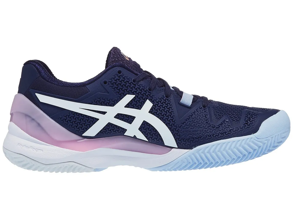 Asics Women Gel-Resolution 8 Clay - peacoat/white