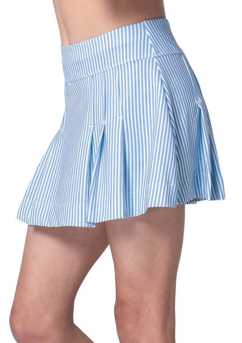 Lucky in Love Linien Stripe Pleat - periwinkle