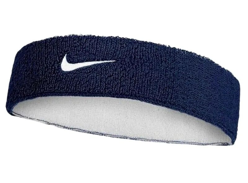 Nike Swoosh Reversible Headband - college navy/white Nike Swoosh Reversible Headband - college navy/white