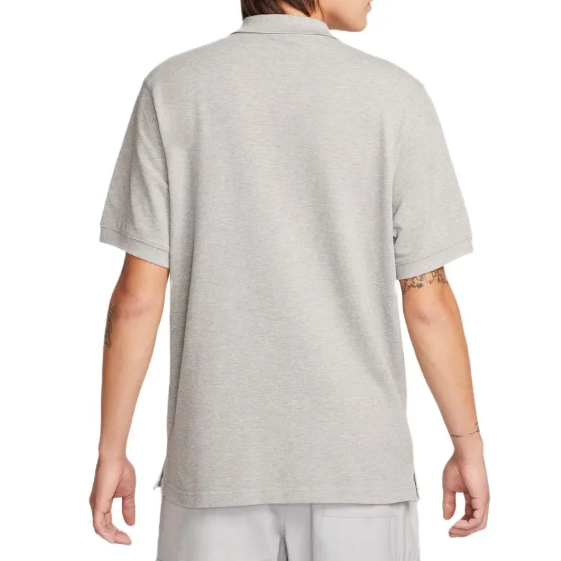 Nike Club Pique - dark grey heather/white