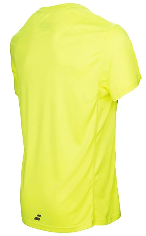Babolat Core Flag Club Tee Boy - aero yellow
