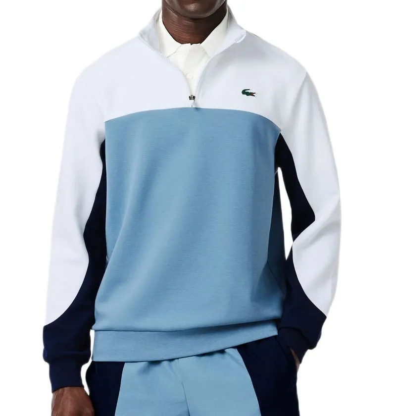 Lacoste Sport Quarter Zip Colour Block - blue/navy blue/white
