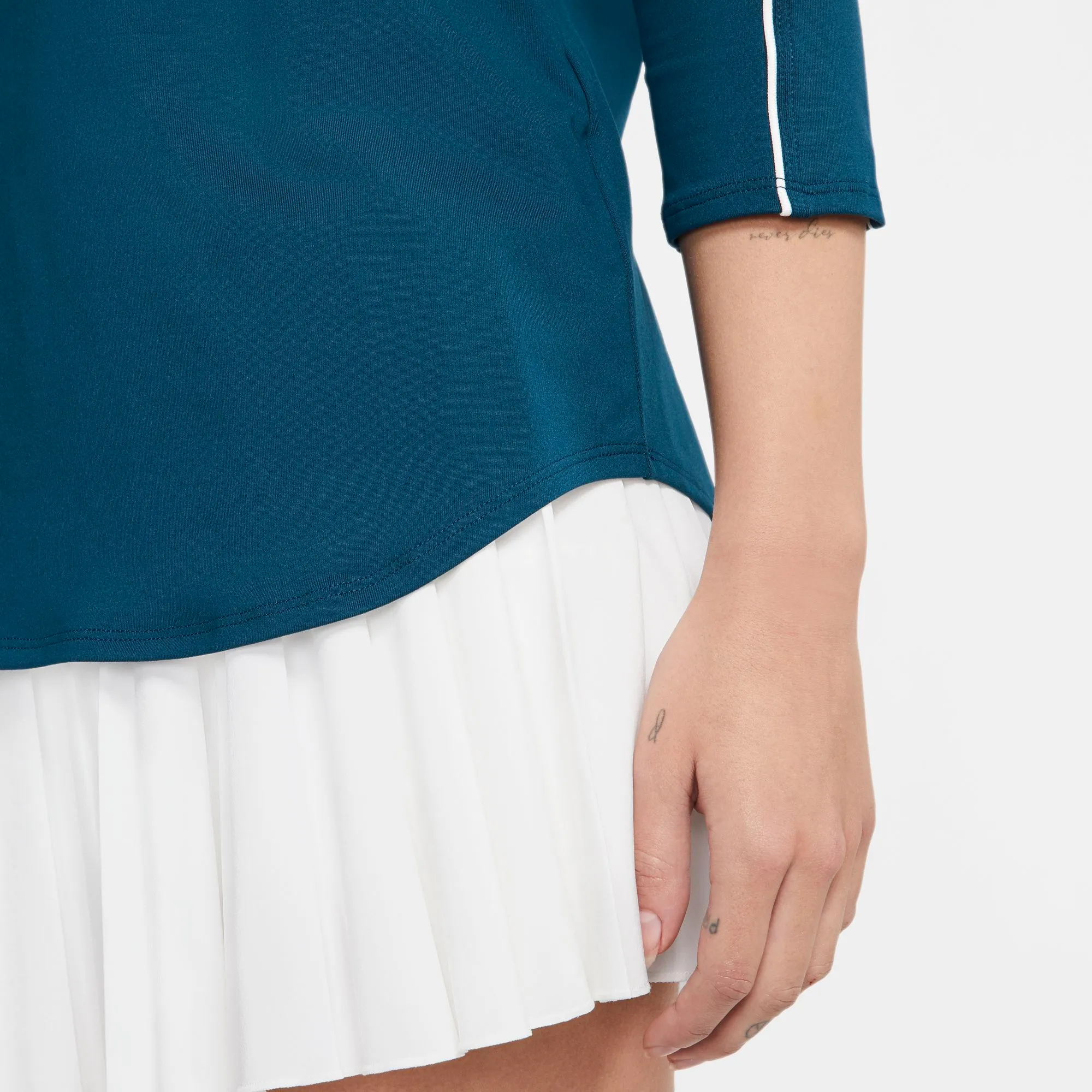 Nike Court Women 3/4 Sleeve Top - valerian blue/white/white/white