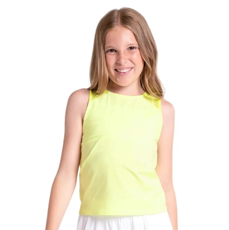 Lucky in Love Tie Break Tank - lemon frost