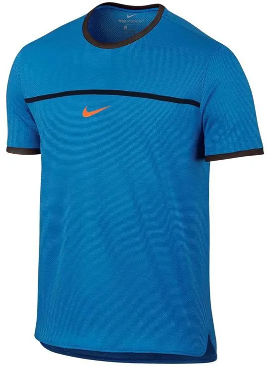 Nike Rafa Challenger Top Short Sleeve Premier - lt photo blue/total orange/total orange