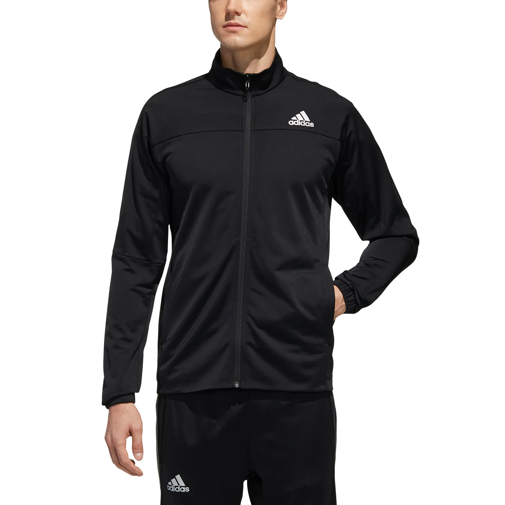 adidas-m-3s-knit-jacket-black-7 Adidas M 3S Knit Jacket - black