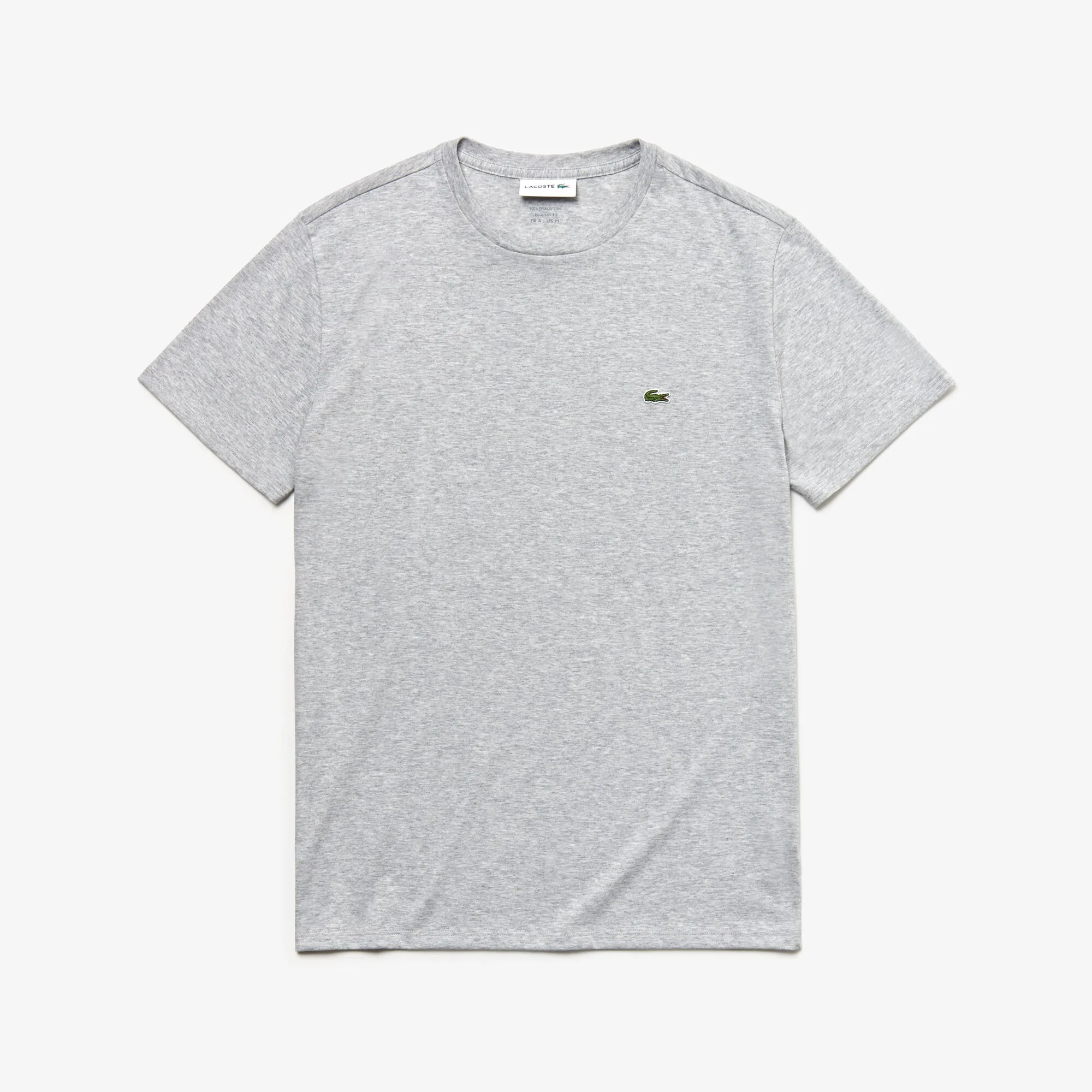 lacoste-men-s-crew-neck-pima-cotton-jersey-t-shirt-grey-chine-1 Lacoste Men's Crew Neck Pima Cotton Jersey T-shirt - grey chine