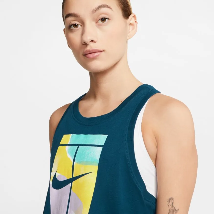 Nike Court Tank Crop Court SSNL - valerian blue