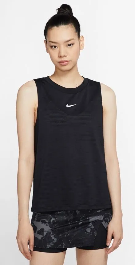 Nike Court Dri-Fit Advantage Tank W - black/black/white