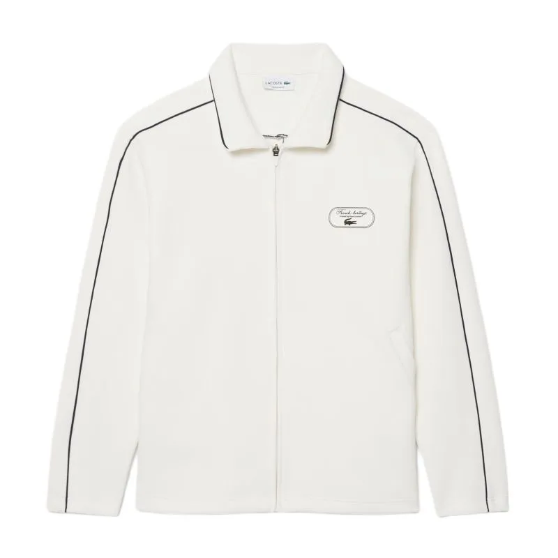 Lacoste Tennis Heritage Zipped Badge Accent - white/navy blue Lacoste Tennis Heritage Zipped Badge Accent - white/navy blue