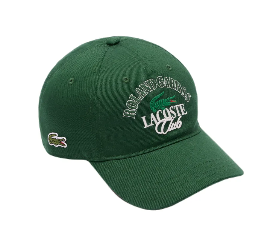 Lacoste Roland Garros Edition Cap - green Lacoste Roland Garros Edition Cap - green