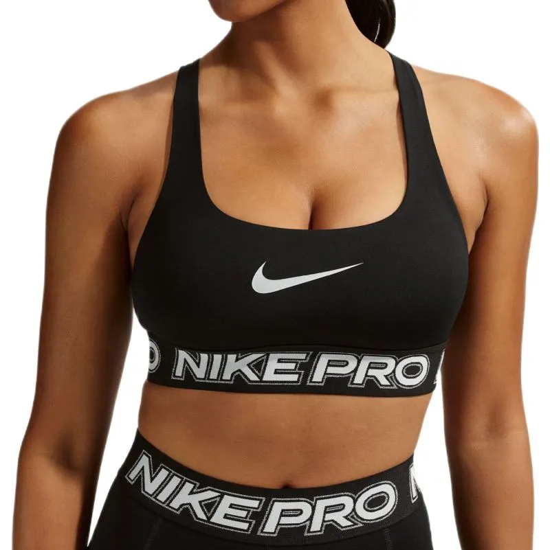 Nike Pro Light Support Non-Padded Sports - black/white/metallic silver