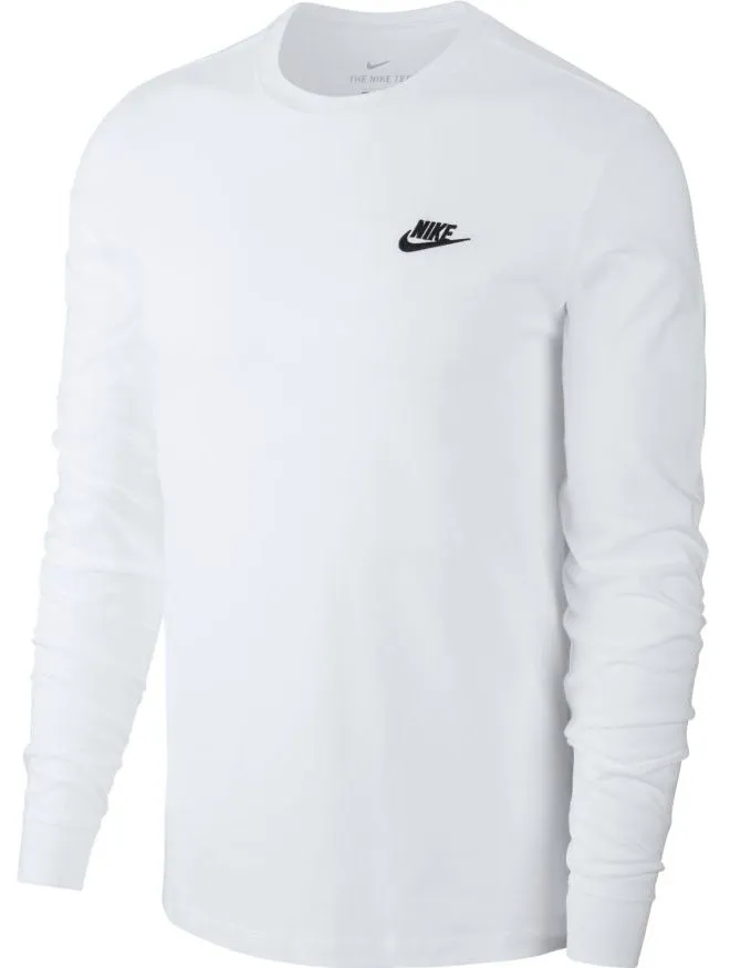 nike-sportswear-club-tee-ls-white-black-1 Nike Sportswear Club Tee LS - white/black