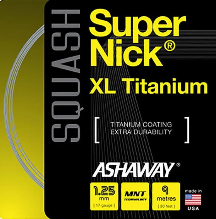 naciag-do-squasha-ashaway-supernick-xl-titanium Naciąg do Squasha Ashaway SuperNick XL Titanium