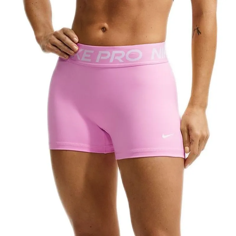 Nike Pro Dri-Fit 365 Mid-Rise 3in - pink rise/white