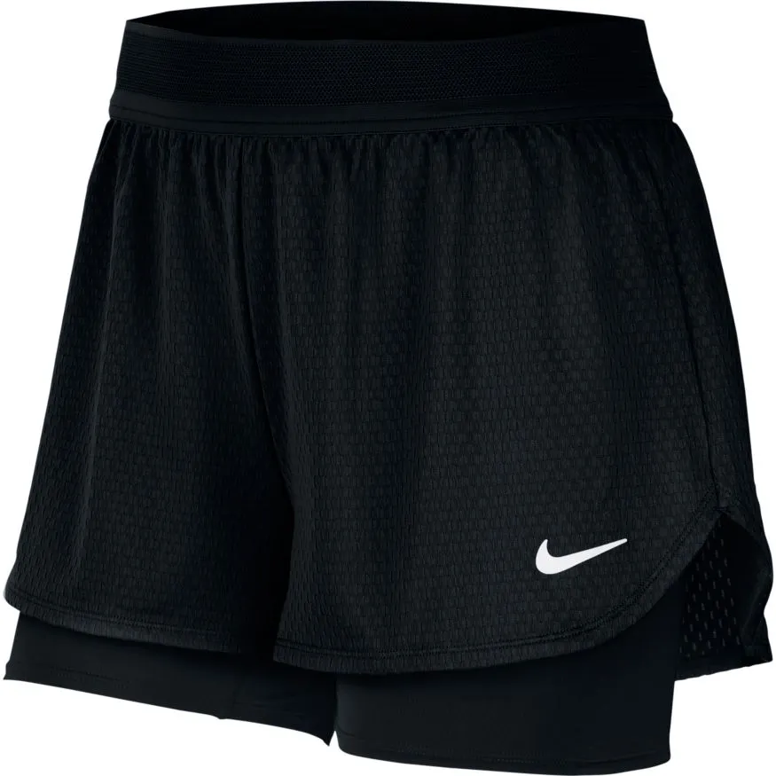 Nike Court W Dry Flex Elevated Essential Short - black/white Nike Court W Dry Flex Elevated Essential Short - black/white