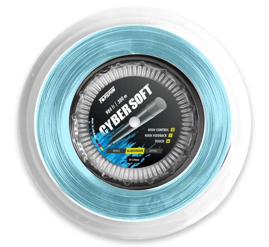 topspin-saiten-cybersoft-300m-vorne Topspin Cyber Soft (300m) - turquoise