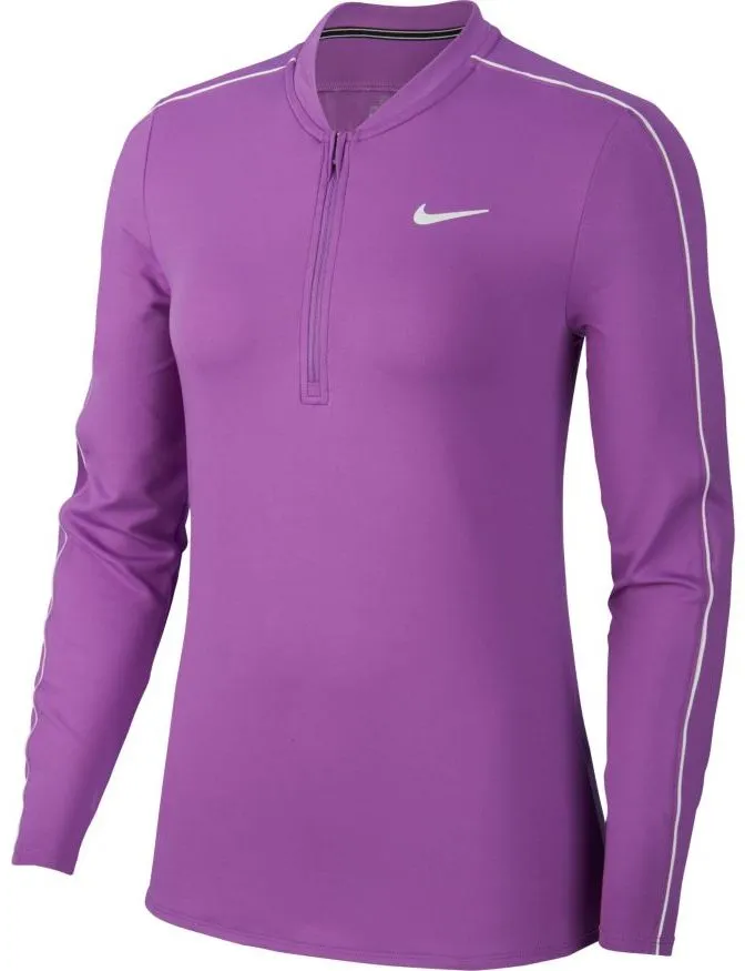 Nike Court Women Dry 1/2 Zip Top - purple nebula/white/white/white Nike Court Women Dry 1/2 Zip Top - purple nebula/white/white/white