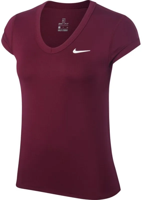 nike-court-dry-top-ss-w-boredeaux-white-1 Nike Court Dry Top SS W - boredeaux/white