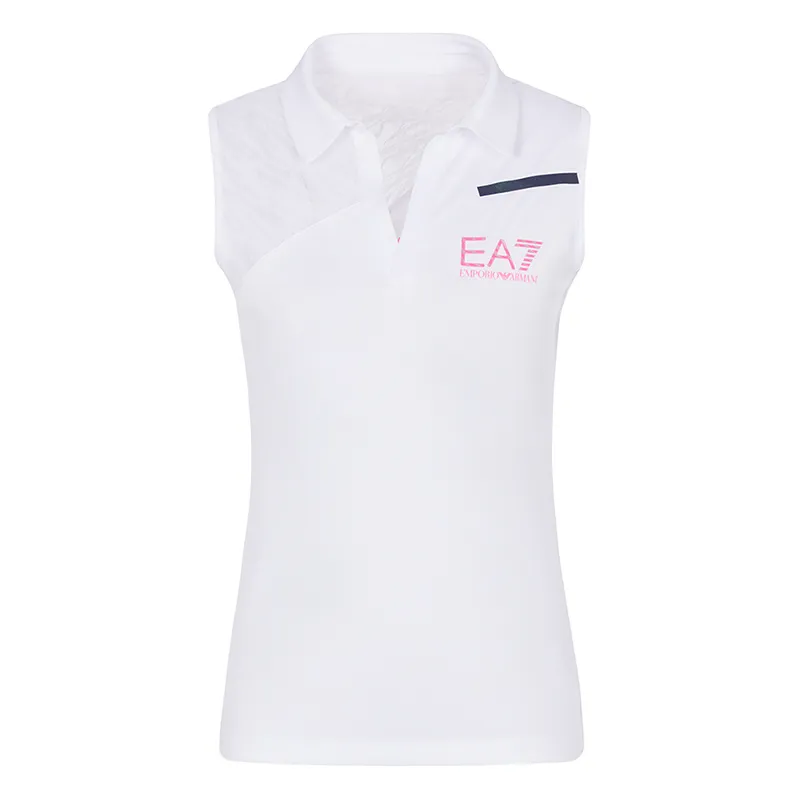 EA7 Women Jersey Polo Shirt - white