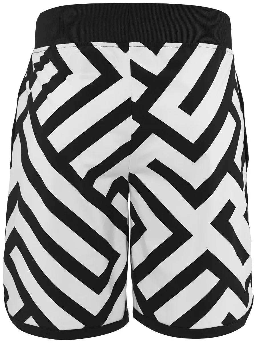 Hydrogen Tech Labyrinth Shorts - white/black